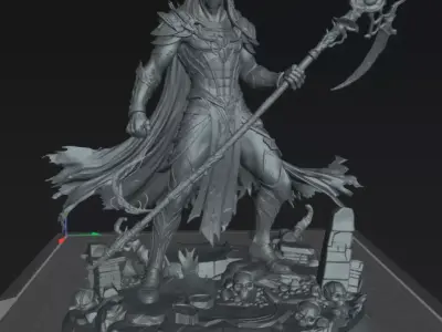 Anubis Warrior God STL DnD Tabletop Miniature 3D Print 3D print model