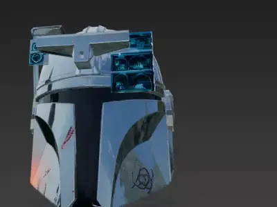 Legacy of Beskar - The Mandalorian Helmet 3D model