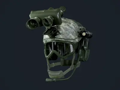 Military Helmet 01 Game Ready Low-poly 3D model