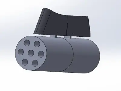 Rocket launcher Pod with Wing Pylon 3D print model