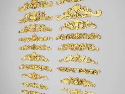 Collection Of 20 Classic Carvings Part 1 3D model