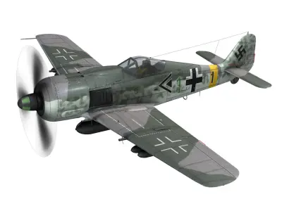 Focke Wulf - FW190 F8 - Green 1 3D model