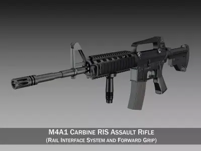 Colt M4A1 Carbine RIS Assault rifle 3D model