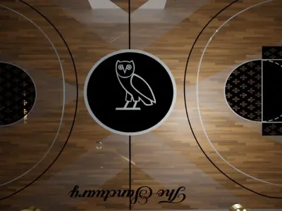 Drakes OVO Basketball Court 3D model