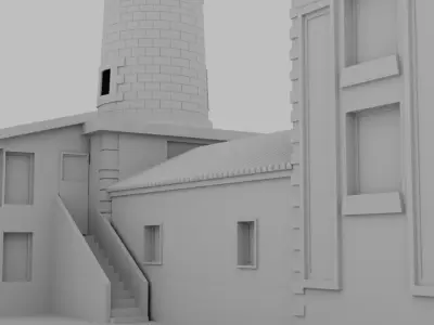 James Town Lighthouse High-Resolution 3D Model Ghana Landmark Low-poly 3D model