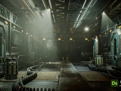 Sci Fi Material Corridor  Substance Designer  Texture