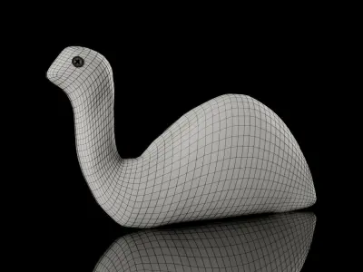 Nessie Plush Toy Low-poly 3D model