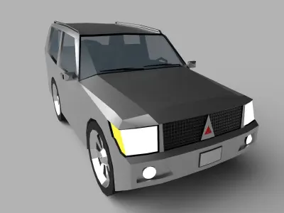 Low Poly SUV Low-poly 3D model