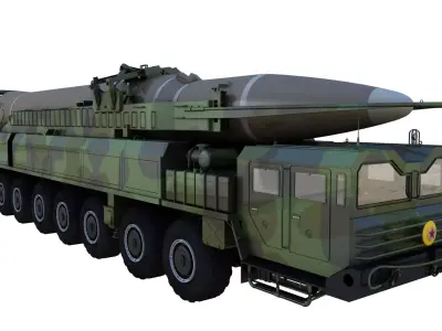Hwaseong14 Missile launch vehicle 3D model