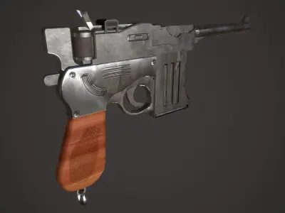 The Broadsider Infinite Gun - Bioshock - Lowpoly - Gameready Low-poly 3D model