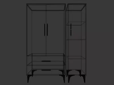 White Closet 3D model