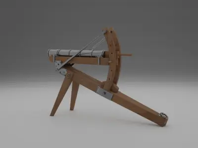 Medieval Cannon Low-poly 3D model