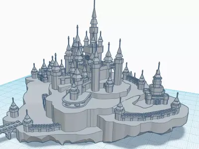 Medival model of Castle 3D print model