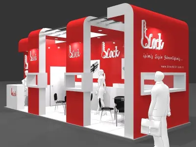 Exhibition Stand - ST0073 3D model