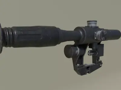 PSO-1 Sniper Scope Low-poly Low-poly 3D model