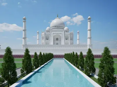 The Taj Mahal Low-poly 3D model