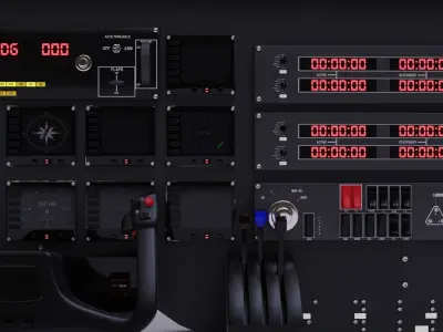 Helicopter Aircraft Cockpit FV1 Kit Master 3D model