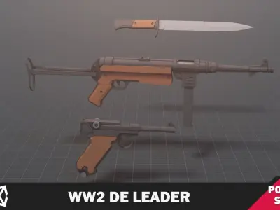 WW2 DE Leader Low-poly 3D model