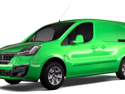 Peugeot Partner Van L2 2slidedoors 2017 3D model