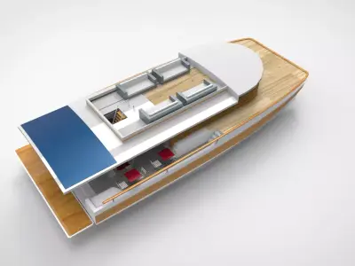 River Restaurant yacht 3D model