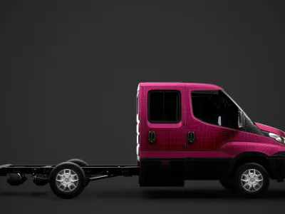 Iveco Daily Crew Cab L2 Chassis 2014 3D model