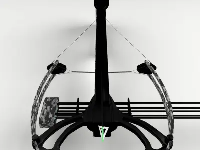 Crossbow with scope 3D model