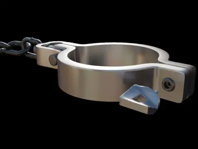 Legs Hand And Neck Steel Shackles Low-poly 3D model