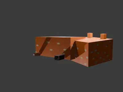 fox minecraft 3D model