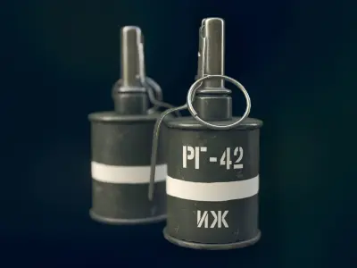 RG 42 Hand Grenade Low-poly 3D model