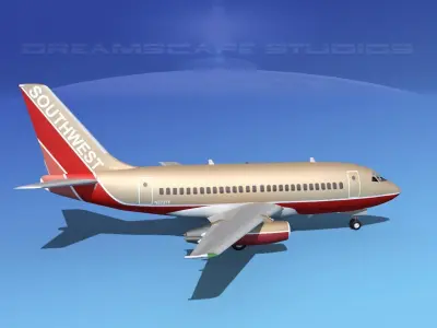 Boeing 737-100 Southwest 3D model