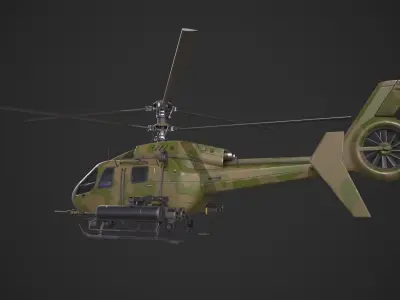 Generic Helicopter Low-poly 3D model