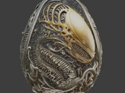 Realistic high quality Alien Egg PBR 3D model purchase