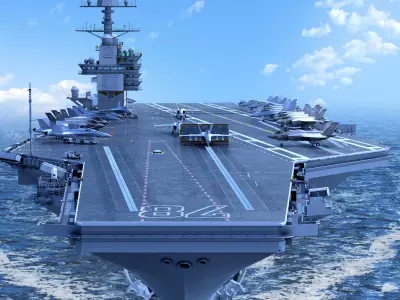 Aircraft Carrier USS Gerald Ford CVN78 3D model