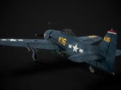 WW2 Grumman F8F Bearcat 3D model