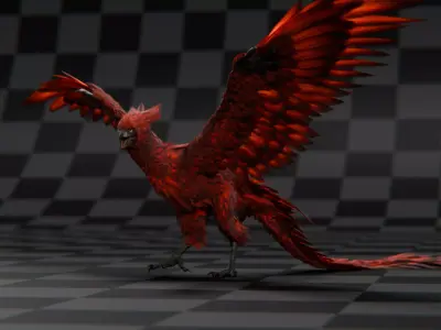 Phoenix  Low-poly 3D model