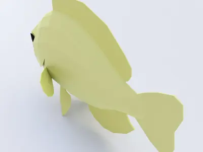 Bluegill fish low poly 3d model  Low-poly 3D model