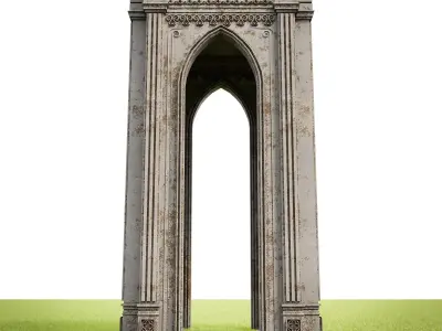 GOTHIC CASTLE BUILDING 12 Low-poly 3D model