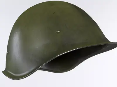 Soviet Word War Helmet Low-poly 3D model