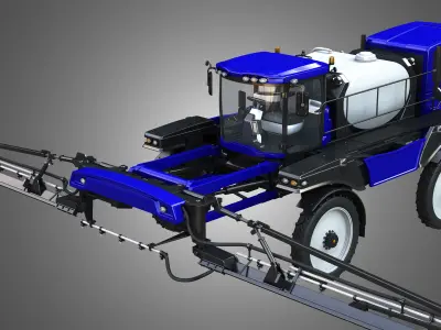 Self-propelled Front Boom Sprayer 3D model