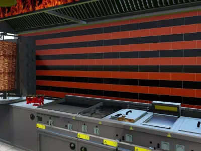 doner salonu endustriyel mutfak ekipmani 3D model