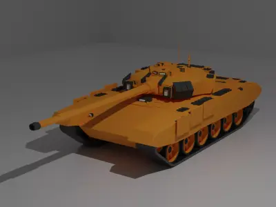Russian Military Vehicles Tank T90 Low-poly 3D model Low-poly 3D model