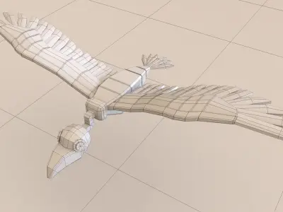 Vulture 3D Model Lowpoloy Free low-poly 3D model