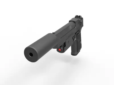 Desert Eagle pistol from the movie Universal Soldier 1992 3D model