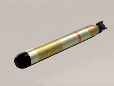 MU90 Impact torpedo low-poly 3D model