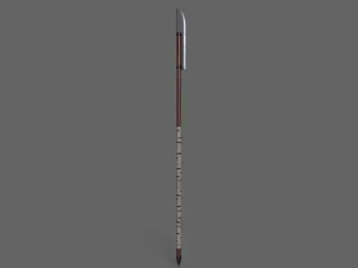 PBR Polearm V4b Low-poly 3D model
