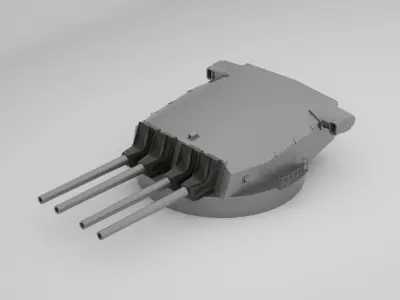 380mm 45 Mle 1935 Model 1935 3D model