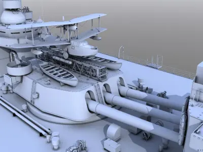 BATTLESHIP HMS RODNEY 3D model