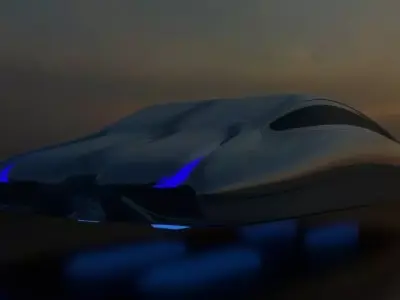 Sci-Fi Hover Car Free 3D model