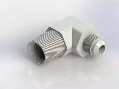HYDRAULIC 90 DEG ELBOW 8NPT - 6JIC Free 3D model