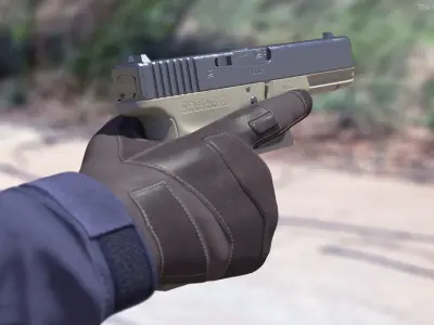 Olive Glock 17 with Magazine 3D model